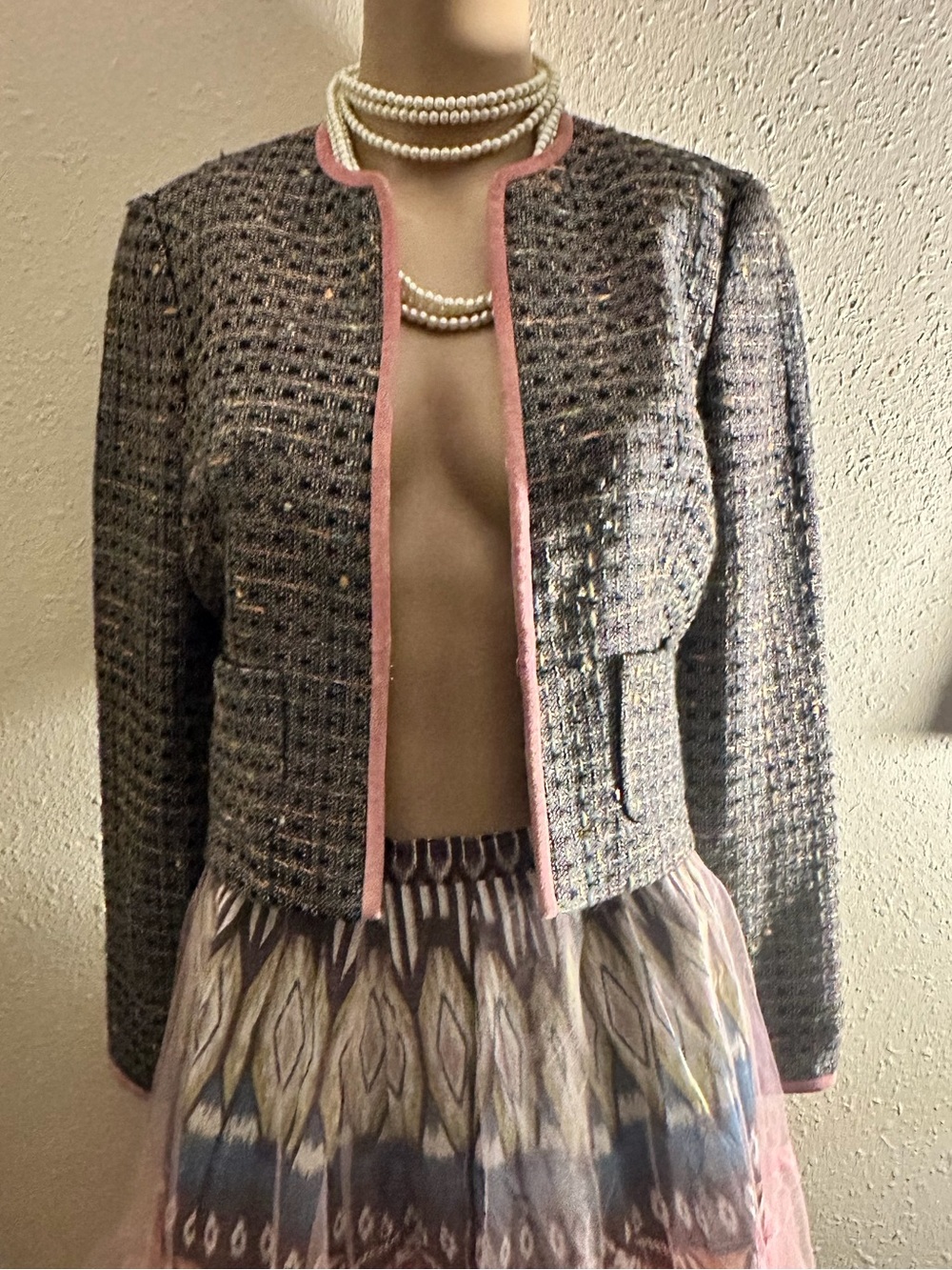 Vintage Y2K Bebe Tweed Blazer